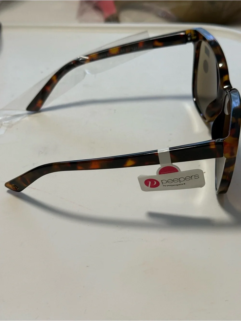 NWT- PEEPERS PALISADES SURF Tortoiseshell Sq. Sunglasses w/Brown Lenses. +1.50